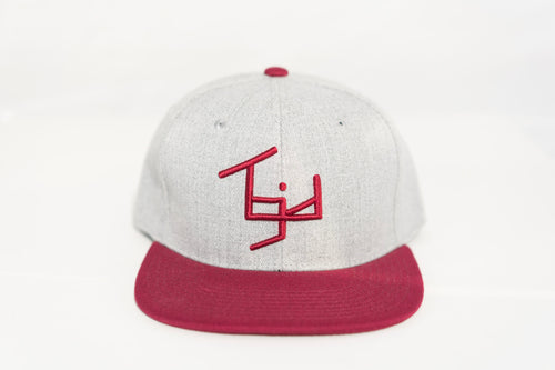 TGID SNAPBACK (LT GRAY/BURGUNDY)