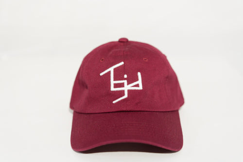 TGID DAD HAT(BURGUNDY/WHT) LOGO