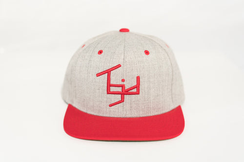 TGID SNAPBACK (LT GRAY/RED)