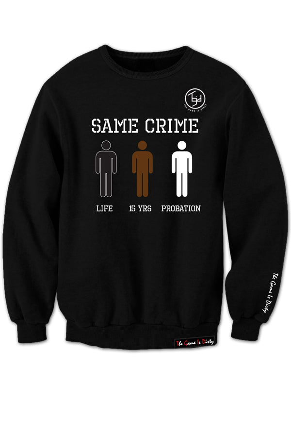 TGID  SAME CRIME CREWNECK SWEATSHIRT (BLACK) Authentic Original Makers (2012) (Snoop Dogg)